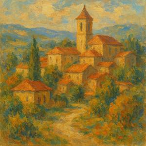 The canvas and the paint box