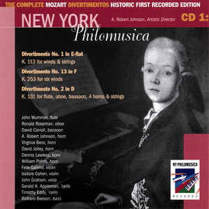 The Complete Mozart Divertimentos Historic First Recorded Edition CD 1