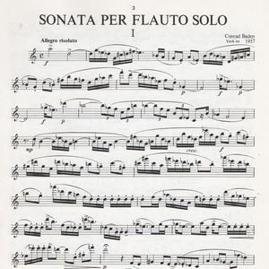 Conrad Baden: Allegro risoluto, 1. mov. from Flute Sonata (1957) Op 45