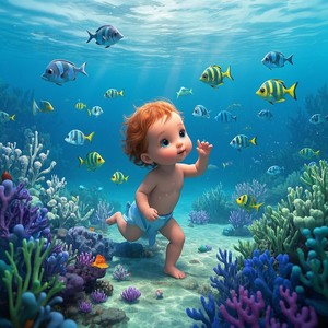 Brincando no fundo do mar