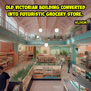 Old Victorian Building Converted into Futuristic Grocery Store