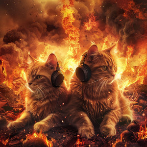 Feline Flame: Calming Fire Music for Cats