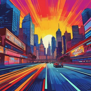 Relajación Pasando Los Letreros De Neón