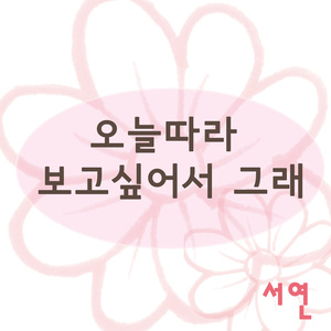 오늘따라 보고싶어서 그래 (因为今天格外想你)