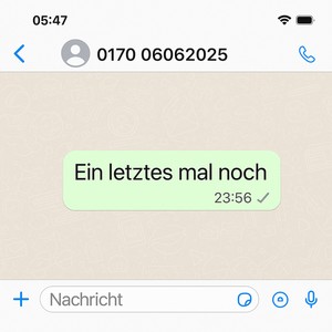 Ein letztes Mal noch