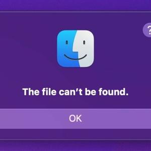 The file can't be found