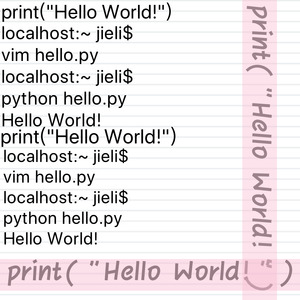 print ('hello world')