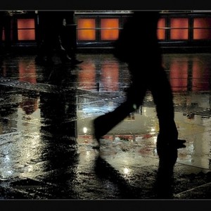 The rain fell silent