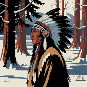 North American Winter Forest Chief Tatanka Iyotanka