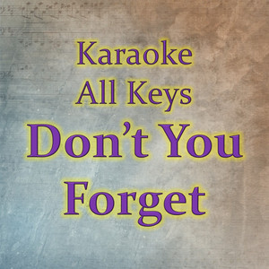 Don't You Forget (Karaoke Version)