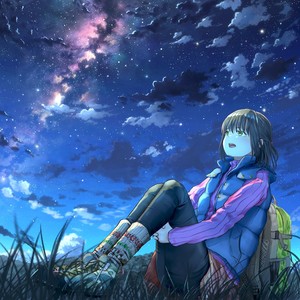 夜空の下でささやく