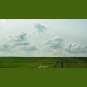 瀑布水汽升却降落蒲公英