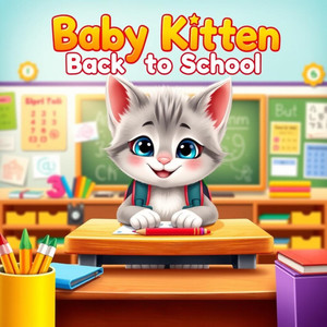 Baby Kitten Back to School