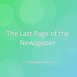 The Last Page of the Newspaper
