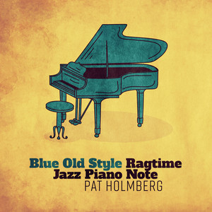 Blue Old Style Ragtime Jazz Piano Note