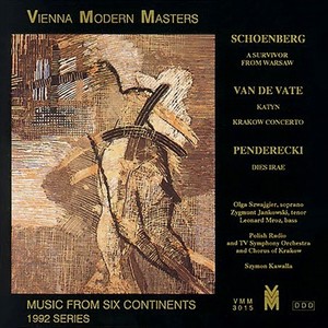 Music from 6 Continents (1992 Series) - SCHOENBERG, A. / VAN DE VATE, N. / PENDERECKI, K. (Kawalla)