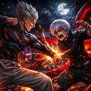 Gaoru vs Ken Kaneki – El monstruo humano y el ghoul de un ojo