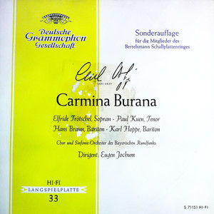 Carmina Burana - Sonderauflage Fur Die Mitglieder Des Bertelsmann Schallplattenringes（黑胶版）