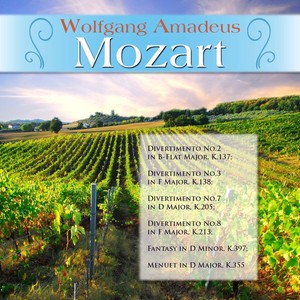 Wolfgang Amadeus Mozart: Divertimento No.2 in B-Flat Major, K.137; Divertimento No.3 in F Major, K.138; Divertimento No.7 in D Major, K.205; Divertimento No.8 in F Major, K.213; Fantasy in D Minor, K.397; Menuet in D Major, K.355