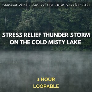 Stress Relief Thunder Storm on the Cold Misty Lake