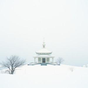 Snow Gently Covers the Temple