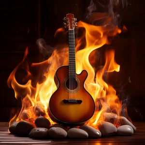 Spa Guitar Flames: Relaxing Strums and Fire Ambiance