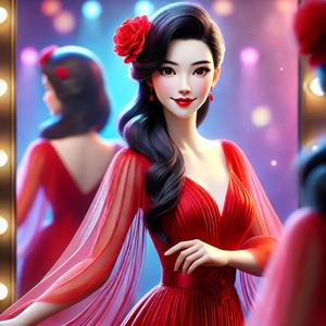 Rose Getting Ready for Fashion Show