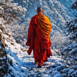 Dawn Stillness Over Sacred Peaks