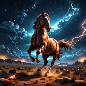 Horse Struck by Lightning
