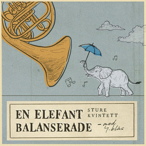 En elefant balanserade