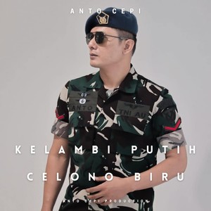 Kelambi Putih Celono Biru