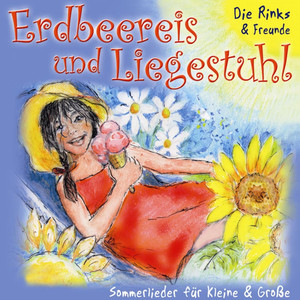 Erdbeereis und Liegestuhl