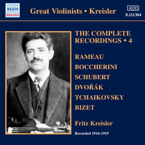 KREISLER, Fritz: Complete Recordings, Vol. 4 (1916-1919)