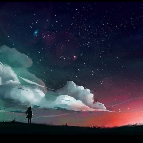 星空下的孤独守望者