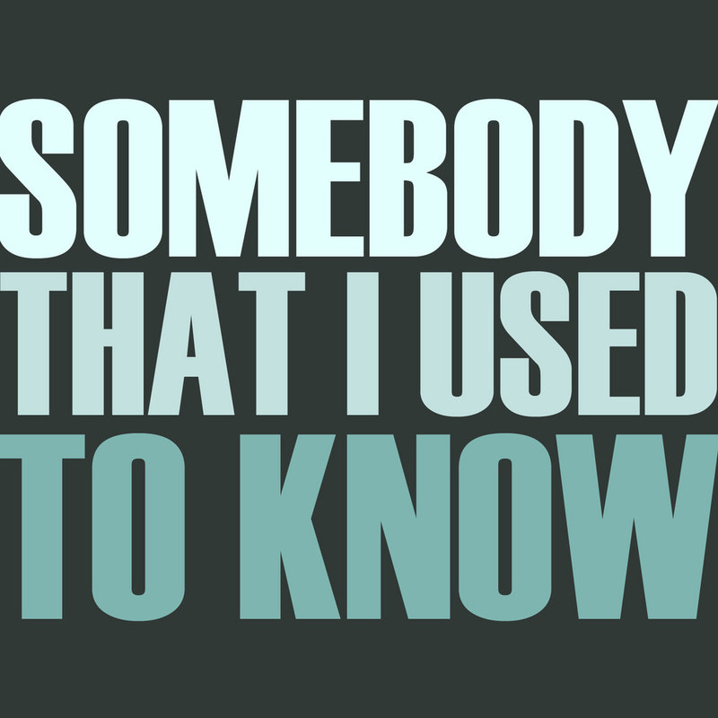 SomebodyThatIUsedToKnow封面