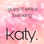 I guess I'll write a love song