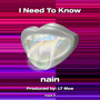 I Need To Know