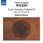 Weiss, S.L.: Lute Sonatas, Vol. 8 (Barto) - Nos. 19, 34, 36