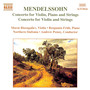 Mendelssohn: Concerto for Violin, Piano and Strings / Violin Concerto in D Minor