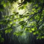 Gentle Rain Falling Through Tree Leaves, Rain Sounds