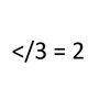 </3 = 2