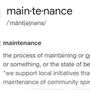 MAINTENANCE (Explicit)