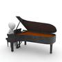 a smart man at the piano