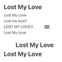 Lost My Love (Explicit)