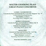 Walter Gieseking Plays Great Piano Concertos