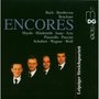 Encores: Bach, Beethoven, Bruckner, Haydn, Hindemith, Isaac, Ives, Piazolla, Puccini, Schubert, Wagner, Wolf