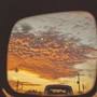 orange skies in my rear view