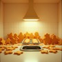 Butter melts with a golden glow