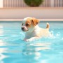 Bouncy Puppy in the Pool