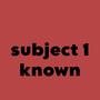 Subject 1 known (Explicit)